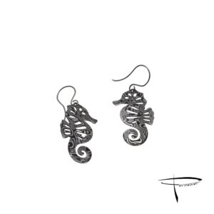 Orecchini in acciaio damasco inossidabile cavallucci marini