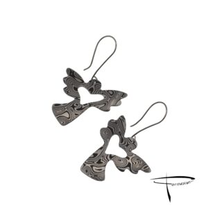 Orecchini in acciaio damasco inossidabile Angeli