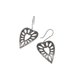 Orecchini in damasco di acciaio inossidabile Cuori