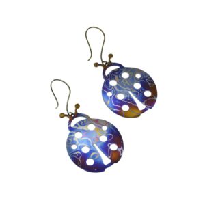 Orecchini in damasco di titanio Coccinelle