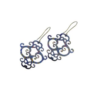 Orecchini in damasco di titanio Decori barocchi