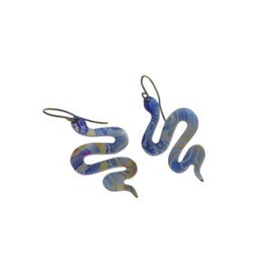 Orecchini in damasco di titanio Serpenti