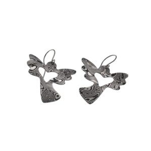 Orecchini di damasco in acciaio inossidabile Angeli