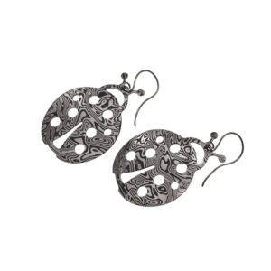 Orecchini in damasco di acciaio inossidabile Coccinelle