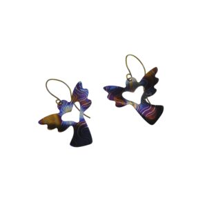 Orecchini in damasco di titanio Angeli