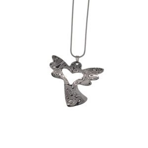 Pendente in damasco di acciaio inossidabile Angelo